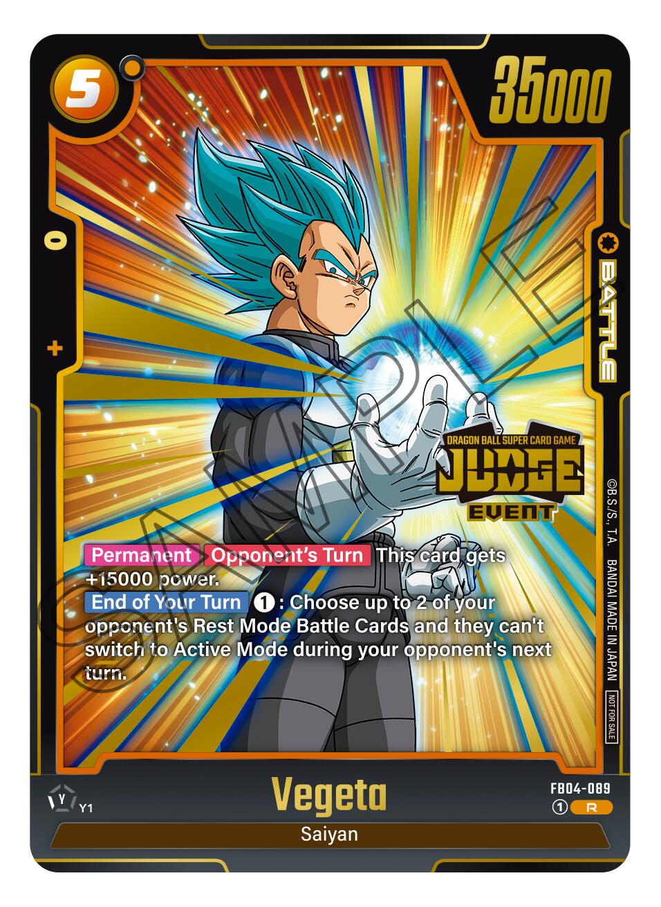 Vegeta (Judge Pack 03 - Event Judge) [Fusion World Promotion Cards] | Devastation Store