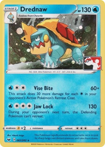 Drednaw (061/202) (Play Pokemon Promo) [League & Championship Cards] | Devastation Store