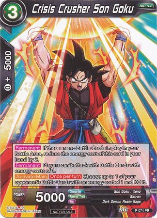 Crisis Crusher Son Goku (P-074) [Promotion Cards] | Devastation Store