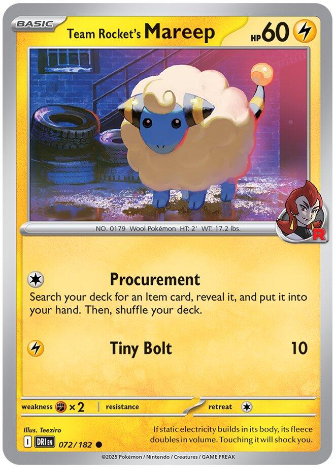 Team Rocket's Mareep (072/182) [Scarlet & Violet: Destined Rivals] | Devastation Store