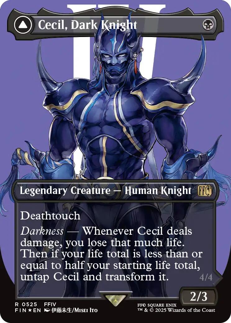 Cecil, Dark Knight // Cecil, Redeemed Paladin (Borderless) (Surge Foil) [FINAL FANTASY] | Devastation Store