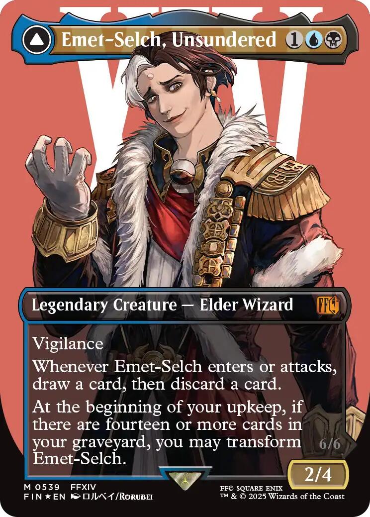 Emet-Selch, Unsundered // Hades, Sorcerer of Eld (Borderless) (Surge Foil) [FINAL FANTASY] | Devastation Store