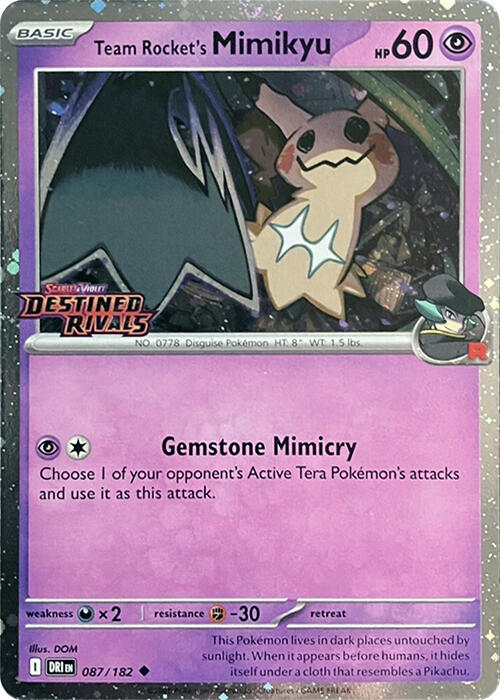 Team Rocket's Mimikyu (087/182) (Destined Rivals Stamp) [Scarlet & Violet: Destined Rivals] | Devastation Store