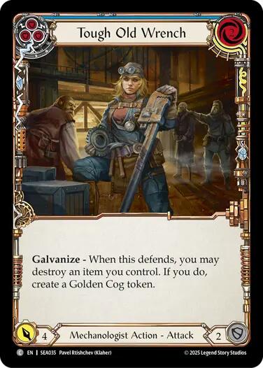 Tough Old Wrench (Blue) [SEA035] (High Seas)  Rainbow Foil | Devastation Store