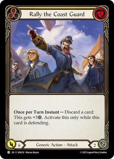Rally the Coast Guard (Yellow) [SEA224] (High Seas)  Rainbow Foil | Devastation Store