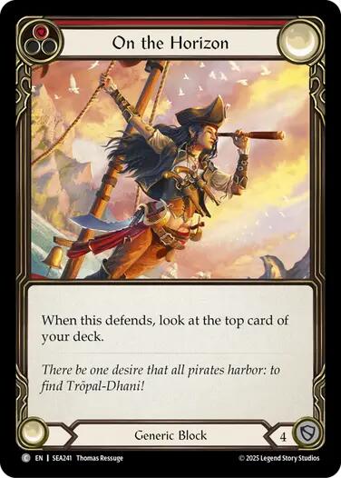 On the Horizon (Red) [SEA241] (High Seas)  Rainbow Foil | Devastation Store