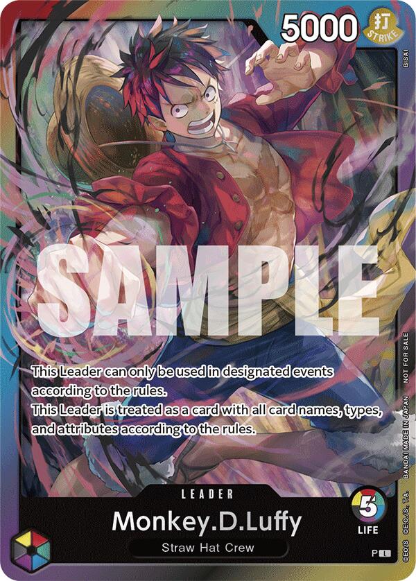 Monkey.D.Luffy (A Fist of Divine Speed Release Event Leader) [One Piece Promotion Cards] | Devastation Store