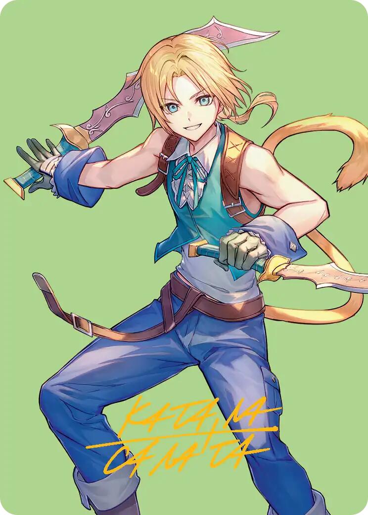 Zidane, Tantalus Thief Art Card (Gold-Stamped Signature) [FINAL FANTASY Art Series] | Devastation Store