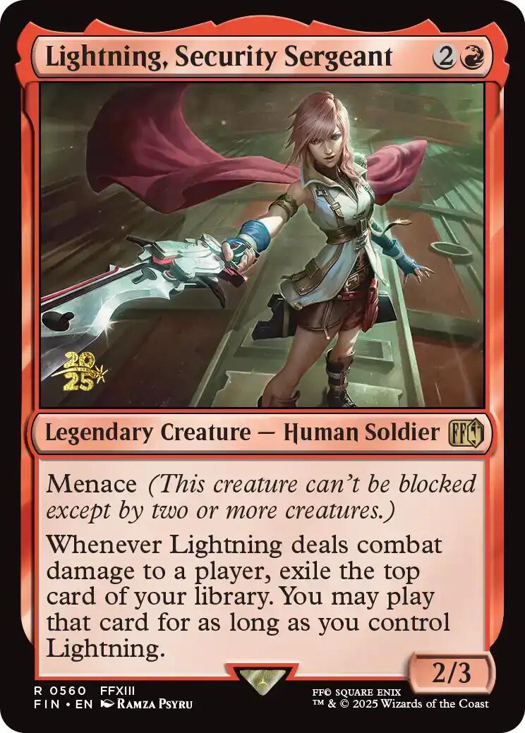 Lightning, Security Sergeant [FINAL FANTASY Prerelease Promo] | Devastation Store
