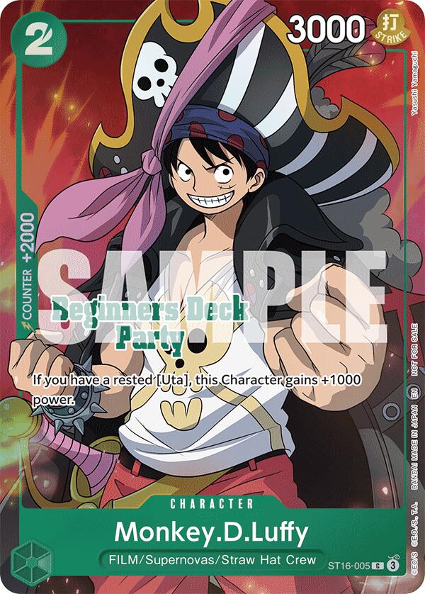 Monkey.D.Luffy (Daz.Bonez) (ST-23 - ST-28 Beginners Deck Party) [Winner] [One Piece Promotion Cards] | Devastation Store