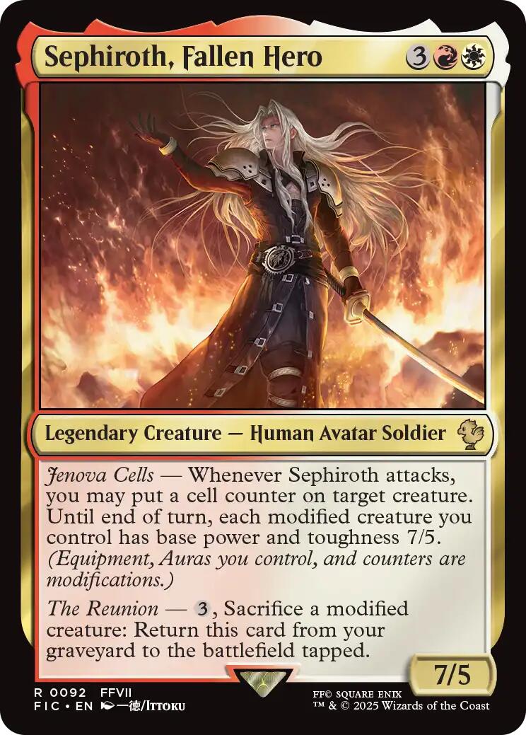 Sephiroth, Fallen Hero (Surge Foil) [FINAL FANTASY Commander] | Devastation Store