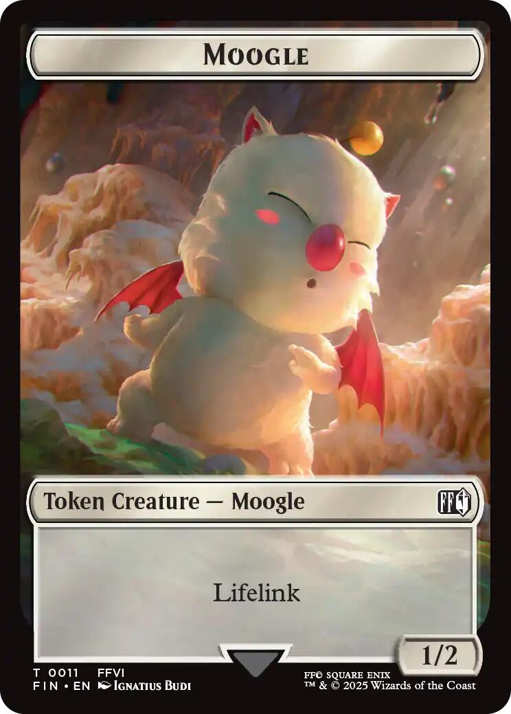 Moogle // Zombie Double-Sided Token [FINAL FANTASY Commander Tokens] | Devastation Store