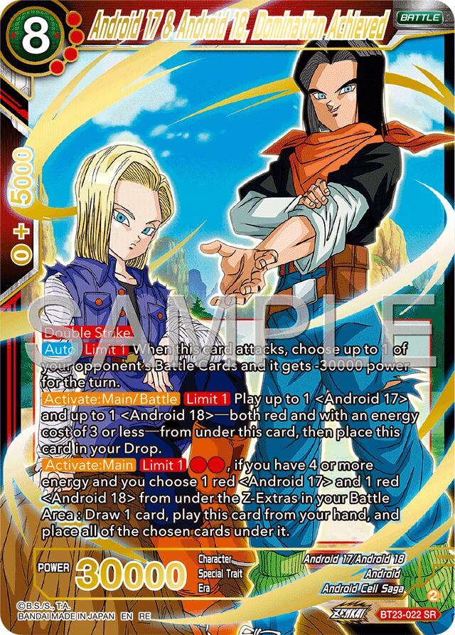 Android 17 & Android 18, Domination Achieved (Reprint) (BT23-022) [Premium Anniversary Box 2025] | Devastation Store