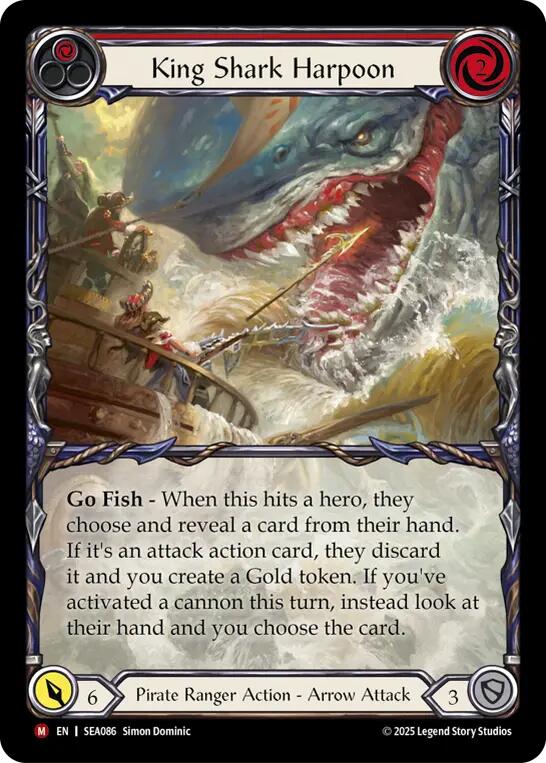 King Shark Harpoon (Extended Art) [SEA086] (High Seas)  Rainbow Foil | Devastation Store