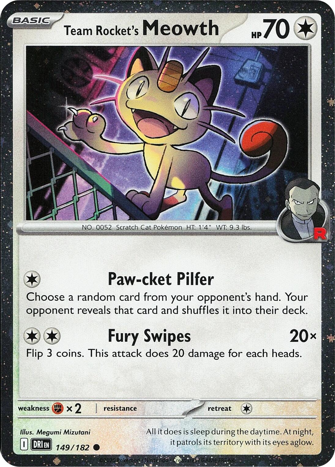 Team Rocket's Meowth (149/182) (Cosmos Holo) [Miscellaneous Cards] | Devastation Store