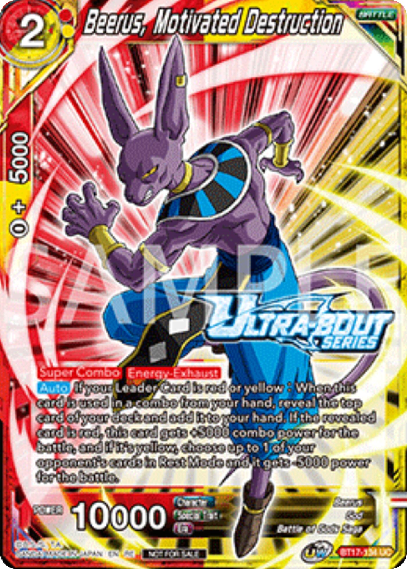 Beerus, Motivated Destruction (Event Pack 17) (BT17-134) [Promotion Cards] | Devastation Store