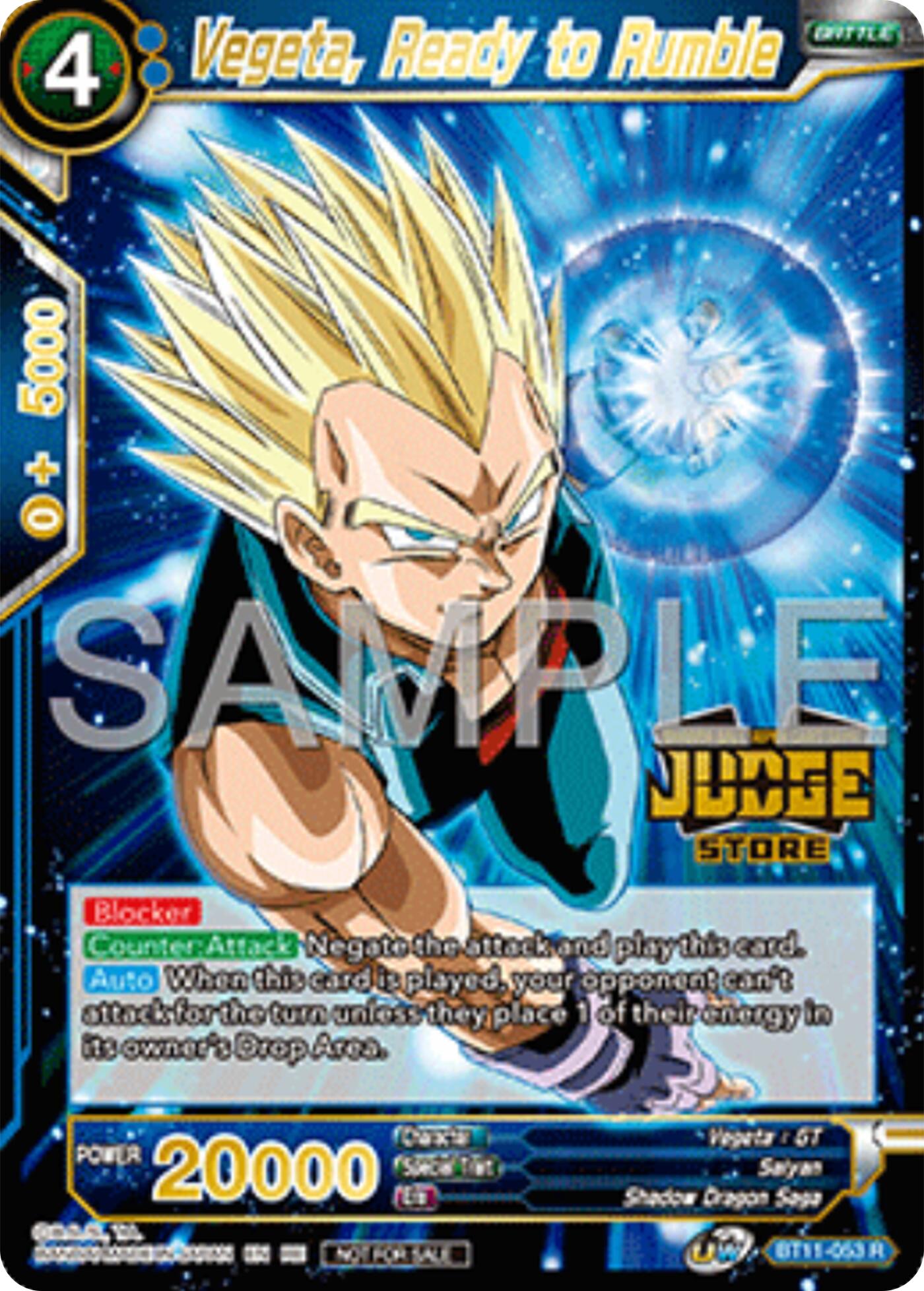 Vegeta, Ready to Rumble (Judge Pack Vol.17) (Store) (BT11-053) [Tournament Promotion Cards] | Devastation Store