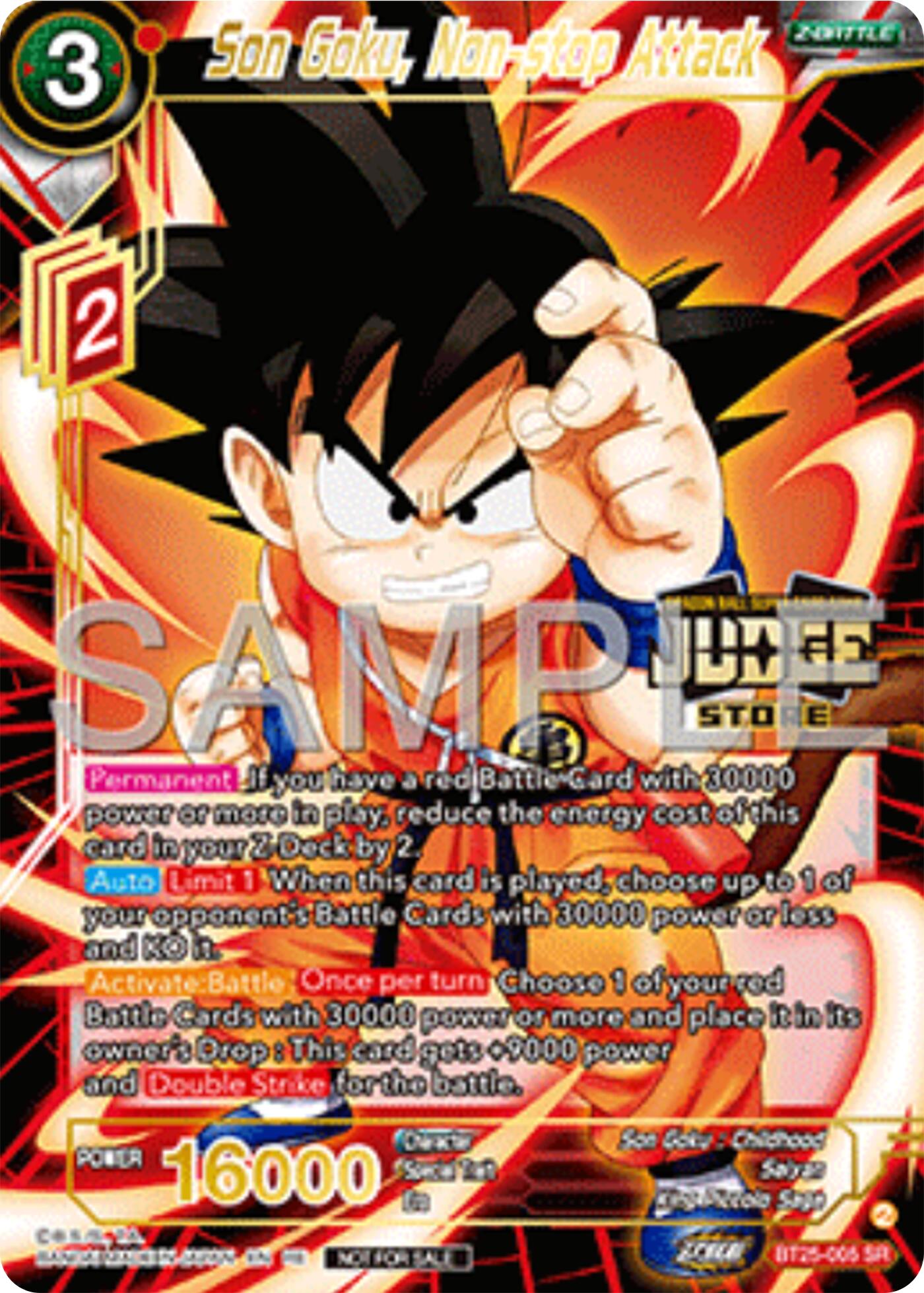 Son Goku, Non-stop Attack (Judge Pack Vol.17) (Store) (BT25-005) [Tournament Promotion Cards] | Devastation Store