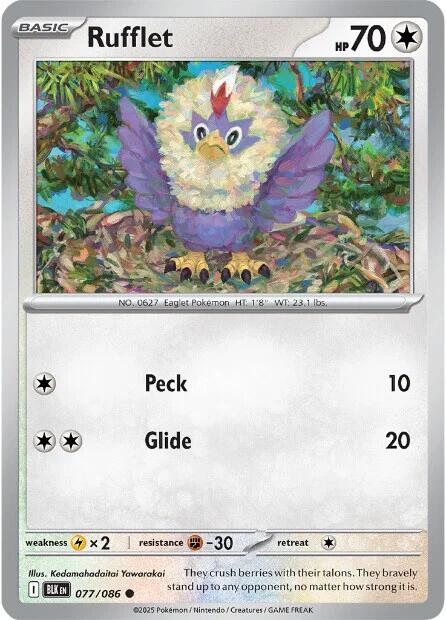 Rufflet (077/086) [Scarlet & Violet: Black Bolt] | Devastation Store