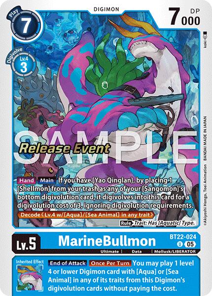 MarineBullmon [BT22-024] [Cyber Eden Release Event Cards] | Devastation Store