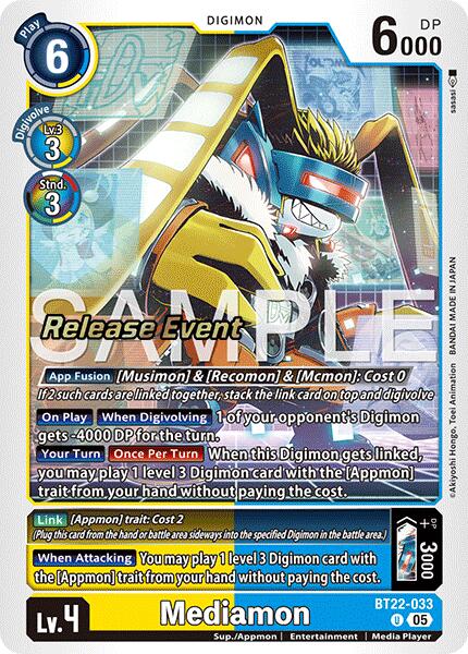 Mediamon [BT22-033] [Cyber Eden Release Event Cards] | Devastation Store