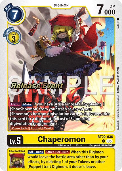 Chaperomon [BT22-036] [Cyber Eden Release Event Cards] | Devastation Store