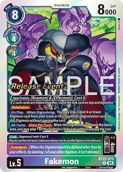 Fakemon [BT22-075] [Cyber Eden Release Event Cards] | Devastation Store