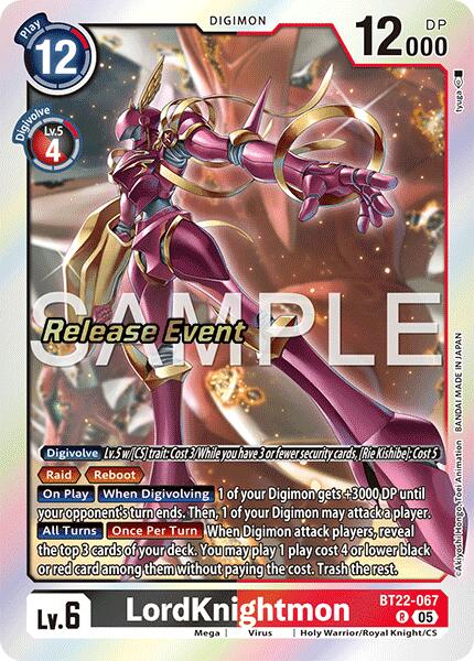 LordKnightmon [BT22-067] [Cyber Eden Release Event Cards] | Devastation Store