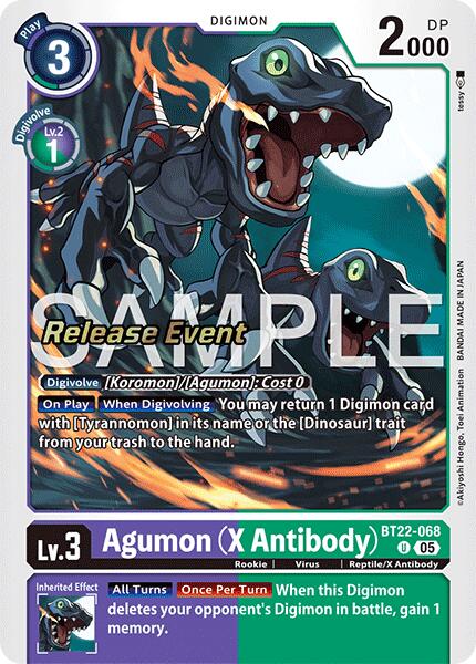Agumon [BT22-068] (X Antibody) [Cyber Eden Release Event Cards] | Devastation Store