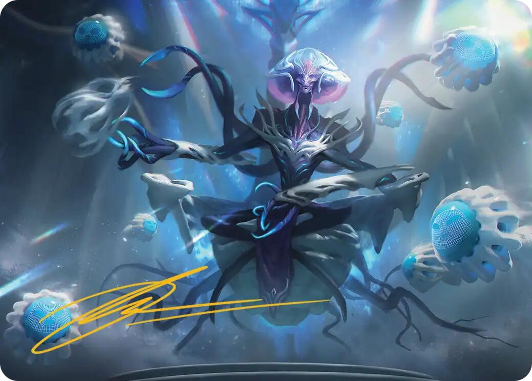 Mm'menon, the Right Hand Art Card (Gold-Stamped Signature) [Edge of Eternities Art Series] | Devastation Store