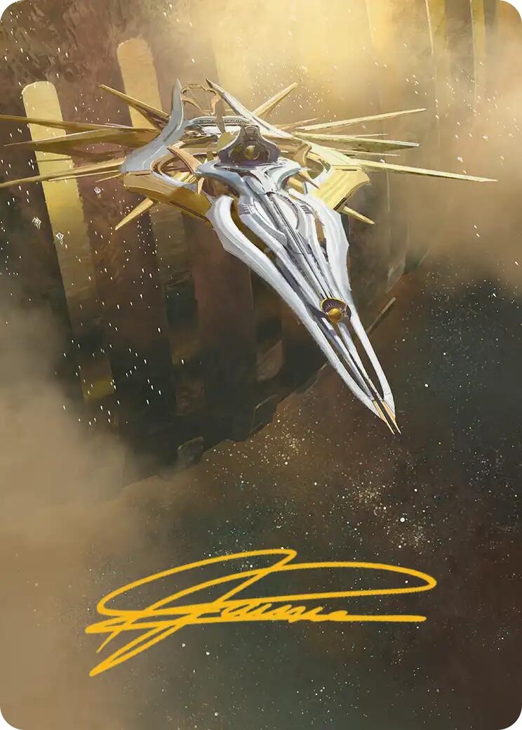 Dawnsire, Sunstar Dreadnought Art Card (Gold-Stamped Signature) [Edge of Eternities Art Series] | Devastation Store
