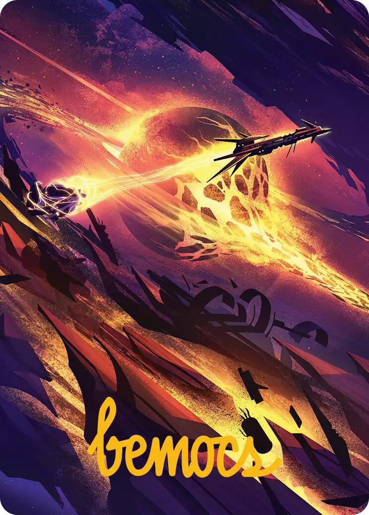 Scavenger Grounds Art Card (53/54) (Gold-Stamped Signature) [Edge of Eternities Art Series] | Devastation Store