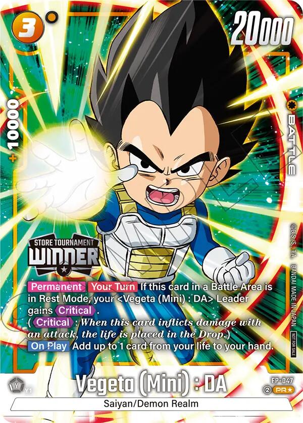 Vegeta (Mini) : DA - FP-047 (Tournament Pack 07 - Winner) [Fusion World Tournament Cards] | Devastation Store