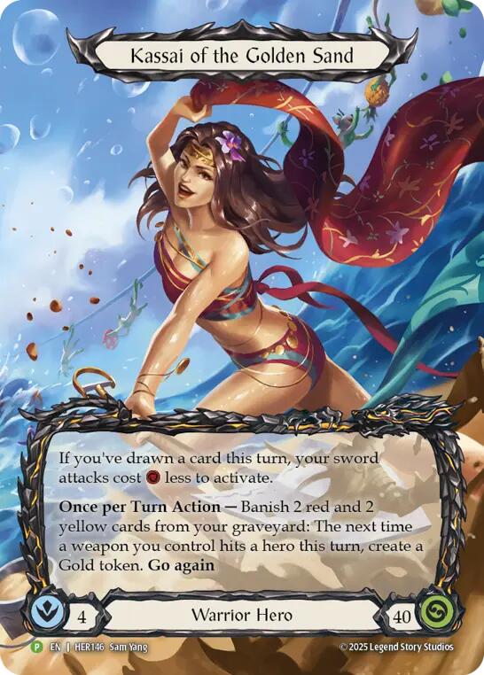 Kassai of the Golden Sand [HER146] (Promo)  Rainbow Foil | Devastation Store