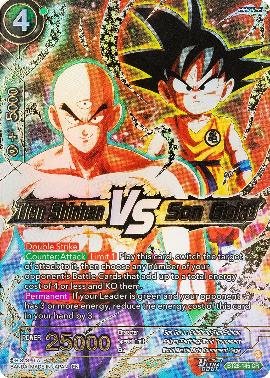 Tien Shinhan VS Son Goku (BT28-145) [Prismatic Clash] | Devastation Store