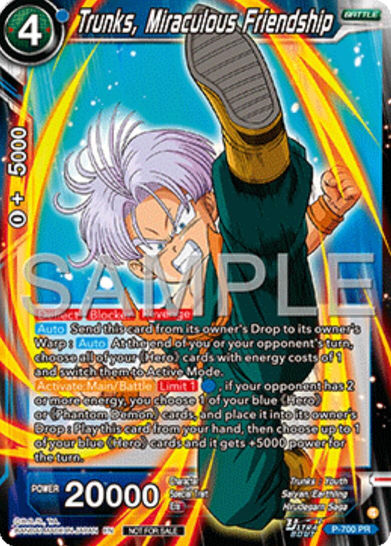 Trunks, Miraculous Friendship (Ultra-Bout Series Tournament Pack Vol.13) (P-700) [Tournament Promotion Cards] | Devastation Store
