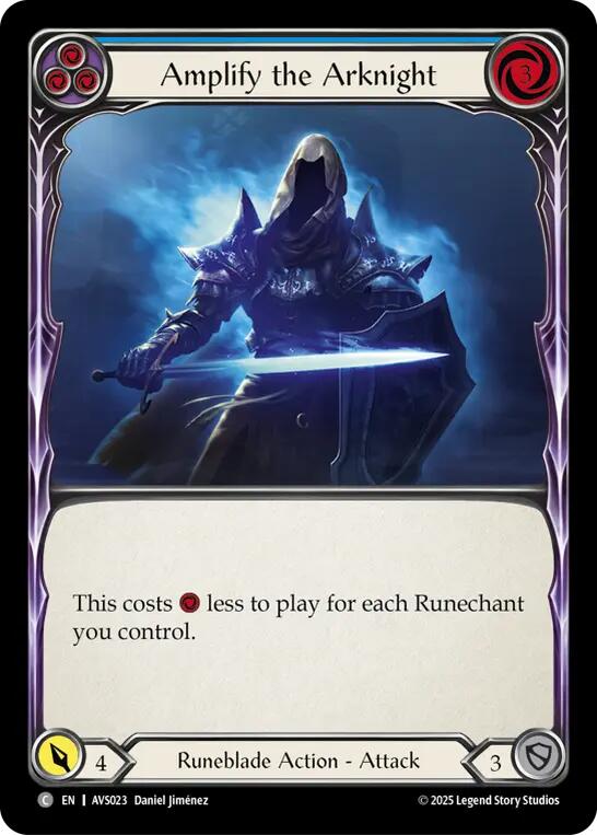 Amplify the Arknight (Blue) [AVS023] (Armory Deck: Legends Viserai) | Devastation Store