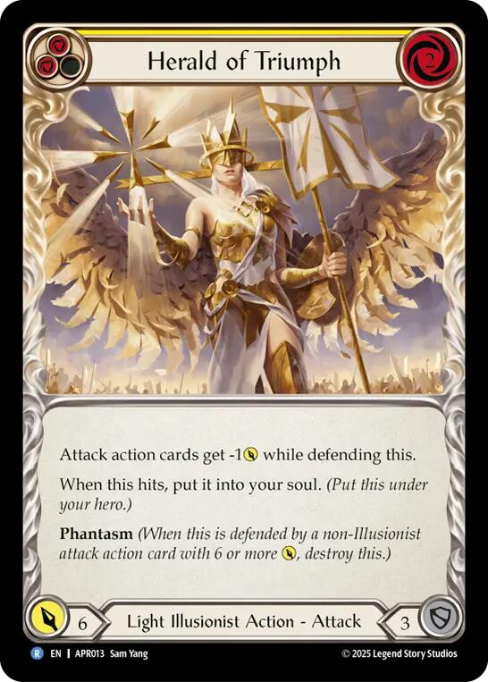 Herald of Triumph (Yellow) [APR013] (Armory Deck: Legends Prism) | Devastation Store
