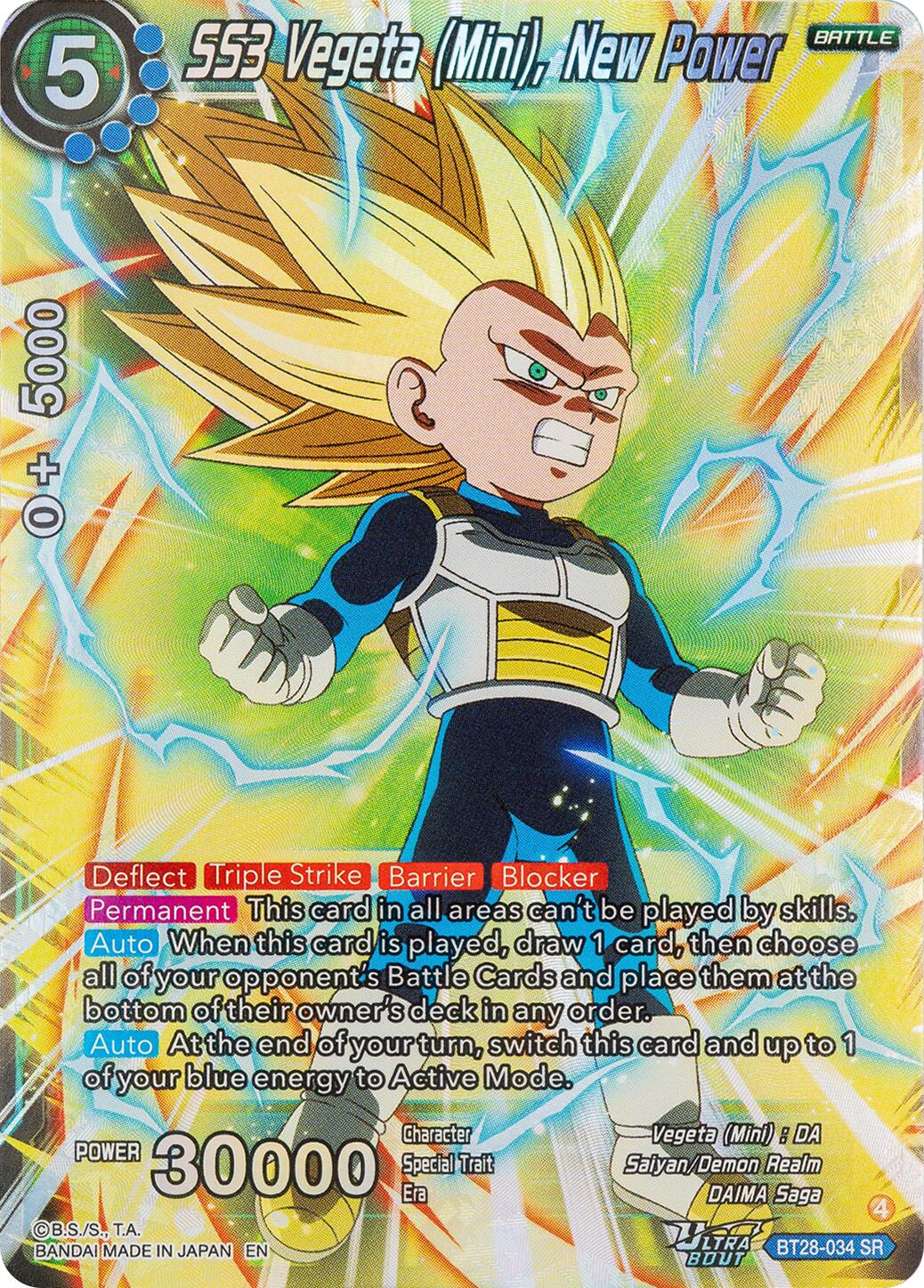 SS3 Vegeta (Mini), New Power (BT28-034) [Prismatic Clash] | Devastation Store