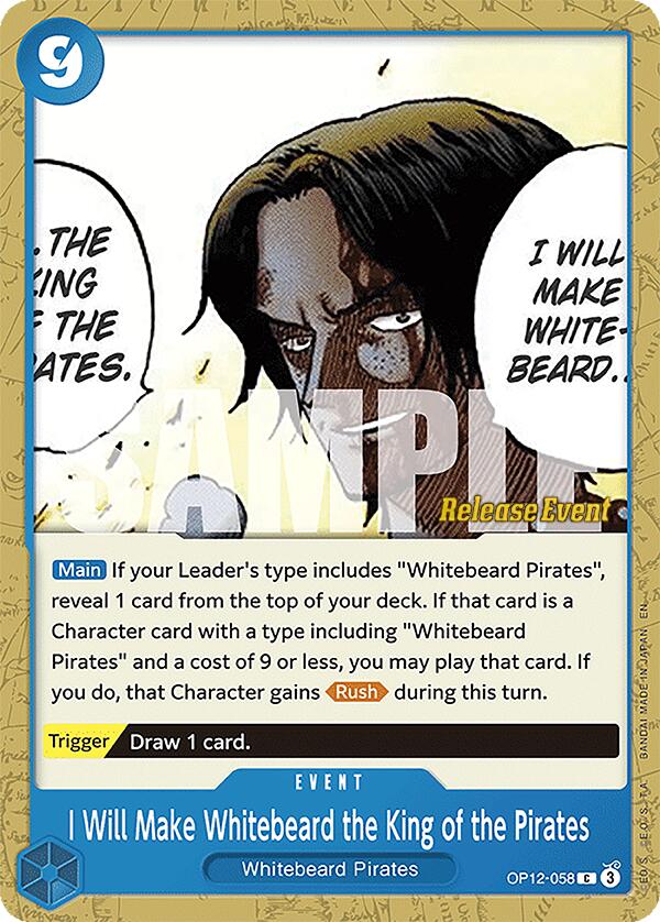 I Will Make Whitebeard the King of the Pirates [Legacy of the Master Release Event Cards] | Devastation Store