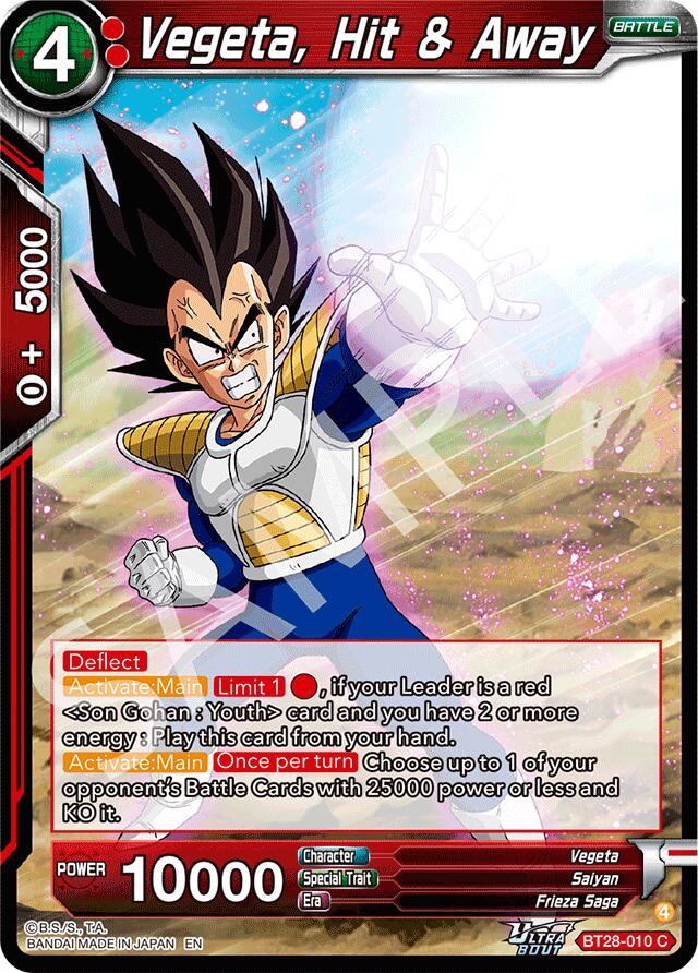 Vegeta, Hit & Away (BT28-010) [Prismatic Clash] | Devastation Store