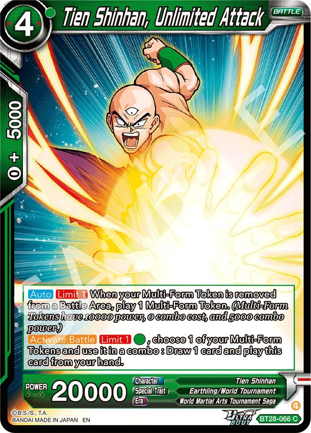 Tien Shinhan, Unlimited Attack (BT28-066) [Prismatic Clash] | Devastation Store
