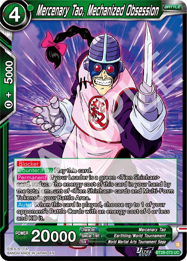 Mercenary Tao, Mechanized Obsession (BT28-073) [Prismatic Clash] | Devastation Store