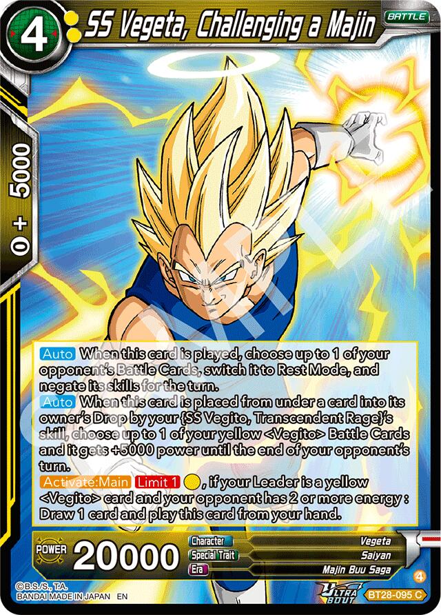 SS Vegeta, Challenging a Majin (BT28-095) [Prismatic Clash] | Devastation Store
