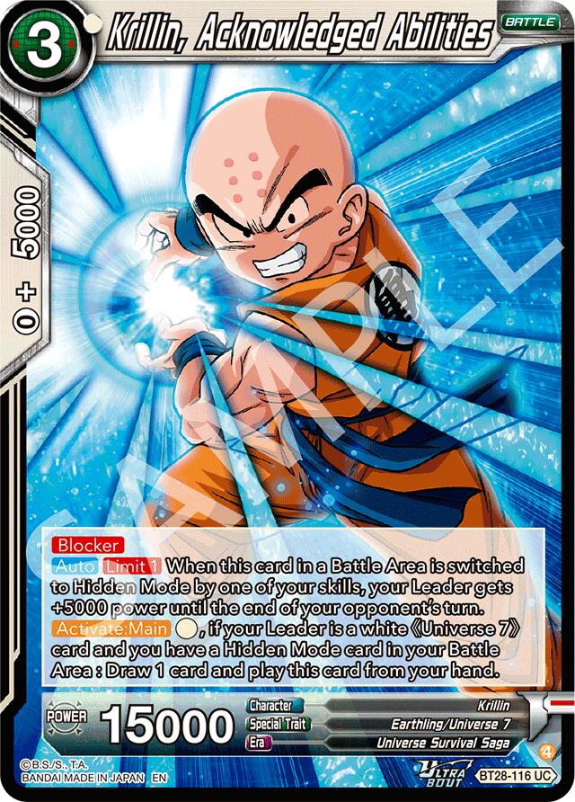 Krillin, Acknowledged Abilities (BT28-116) [Prismatic Clash] | Devastation Store