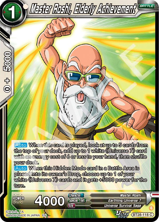 Master Roshi, Elderly Achievement (BT28-118) [Prismatic Clash] | Devastation Store