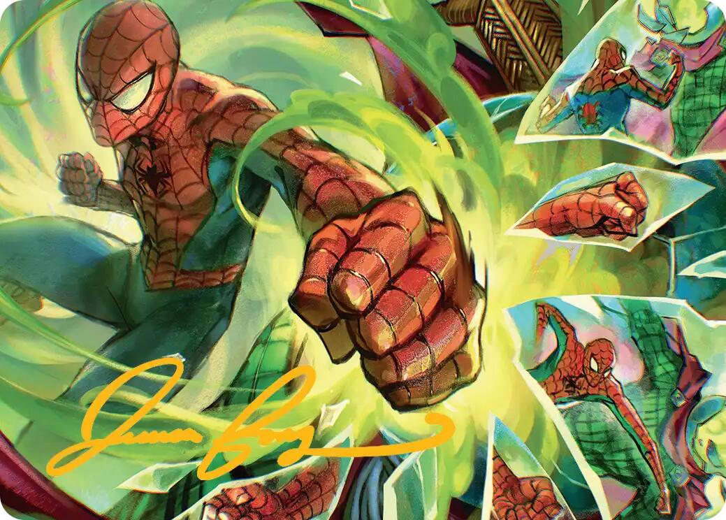 Kapow! Art Card (Gold-Stamped Signature) [Marvel's Spider-Man Art Series] | Devastation Store