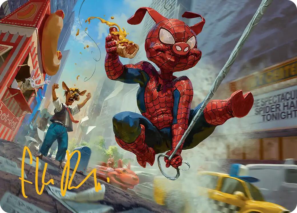 Spider-Ham, Peter Porker Art Card (Gold-Stamped Signature) [Marvel's Spider-Man Art Series] | Devastation Store