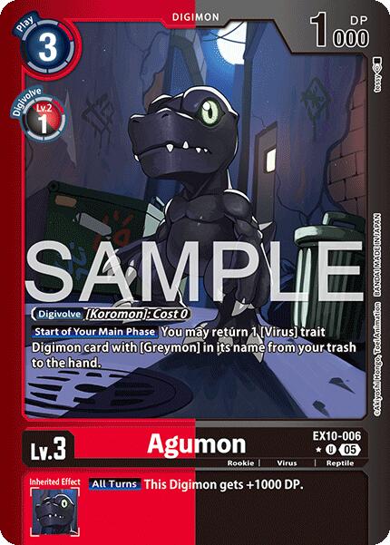 Agumon [EX10-006] (Limited Foil) [Sinister Order] | Devastation Store