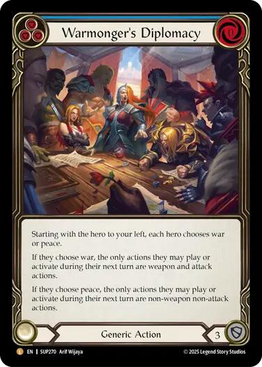 Warmonger's Diplomacy [SUP270] (Super Slam)  Rainbow Foil | Devastation Store